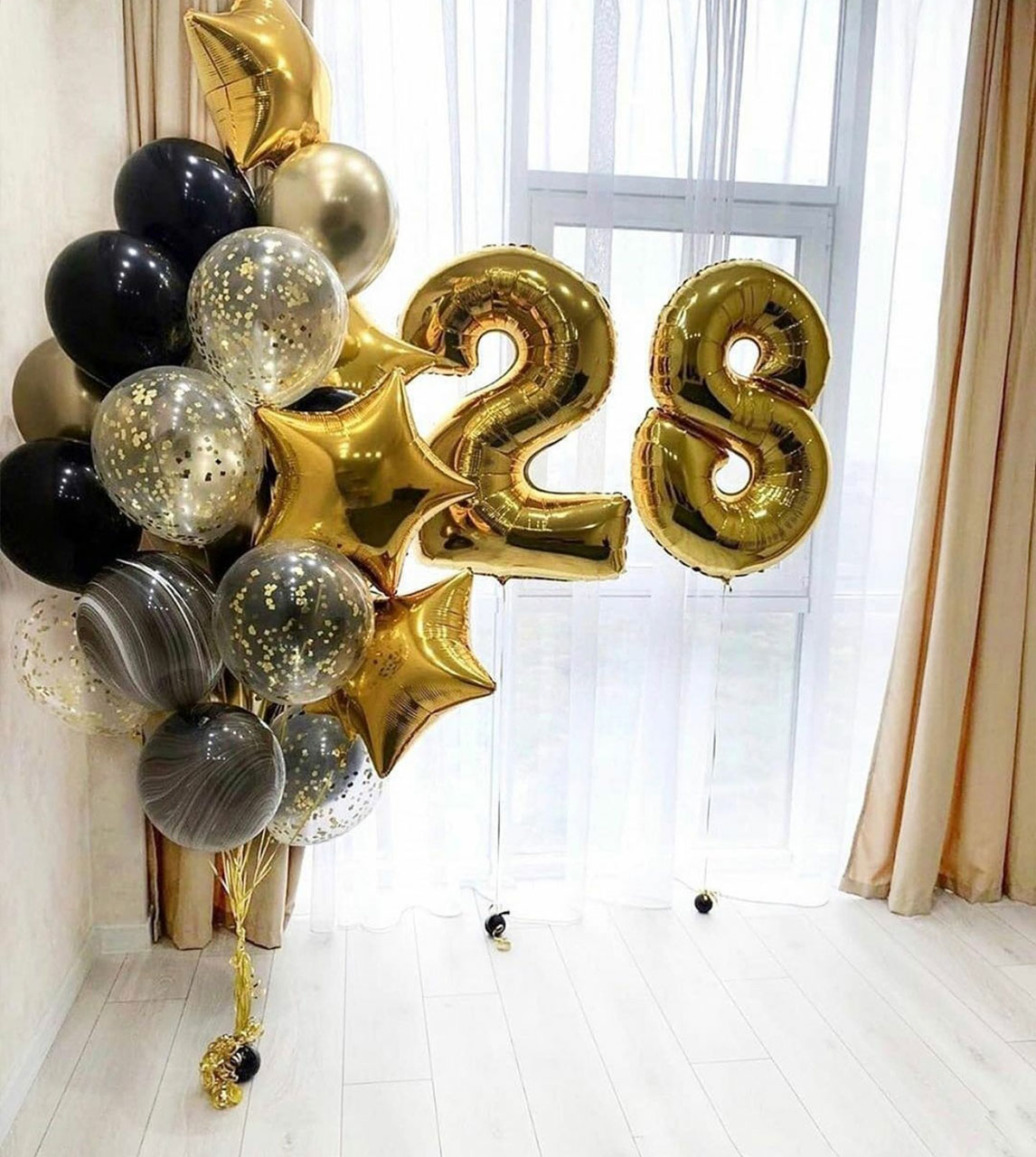 Фото с шарами цифрами на день рождения